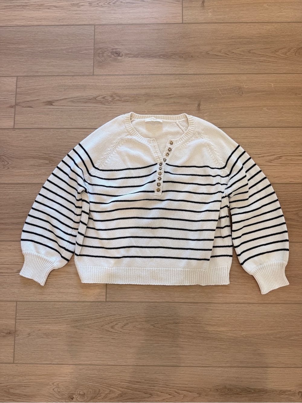 Sezane Leontine Striped Cotton Sweater